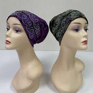 Turbante africano Auto Gele Headtie Velvet Turban Cap con cristal nigeriano Aso Oke Hat Diseños <span class=keywords><strong>DE</strong></span> BODA Turbante para mujer - Product Image 6