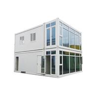 Maison conteneur moderne, espace de vie préfabriqué, immeuble de bureaux ou module scolaire personnalisable