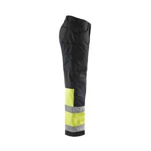 BLAKLADER - 156225179933C54 Hi-Vis Softshell <b>trousers</b> <b>Black</b>/Yellow - EAN 7330509586228 HI-VIS <b>WORKWEAR</b> - Product Image 4
