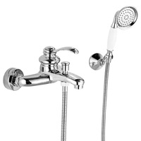 Nouveau Ensemble de Douche Rétro Élégant en Laiton avec Mitigeur Monocommande Eau Chaude et Froide, Jet Doux, Fixation au Sol pour Salle de Bain, Fabricant Chinois