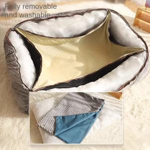 Tempat Tidur Anjing Kennel Winter Warm untuk Golden Retriever, Sofa Tidur Hewan Peliharaan Ukuran Besar, Dapat Dilepas dan Dicuci, Bahan Poliester dan Kapas PP, Tanpa Perakitan - Product Image 3