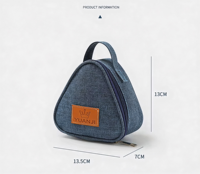 Sac isotherme portable en aluminium triangulaire personnalisé pour boîte à bento d'étudiant, sac de transport et de rangement