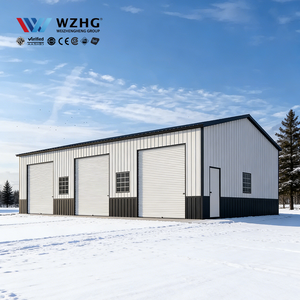 Estructura de Acero Moderna y Estética para Garaje, Almacén, Taller Industrial, Vida Útil de 50 Años, Superficie Galvanizada, Resistente a Vientos Fuertes - Product Image 1