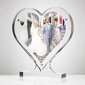 Tùy Chỉnh Logo Trái Tim <span class=keywords><strong>Acrylic</strong></span> Khối <span class=keywords><strong>Cube</strong></span> Rõ Ràng <span class=keywords><strong>Acrylic</strong></span> Tim Khối Khung Ảnh - Product Image 2