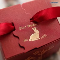 Boîte cadeau carrée en carton verni recyclable pour cadeau de fiançailles Sweet Candy