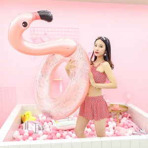 Flamingo <b>Inflatable</b> Swim Ring 90cm Thick PVC Adult <b>Pool</b> <b>Float</b> Water Park Use - Product Image 4