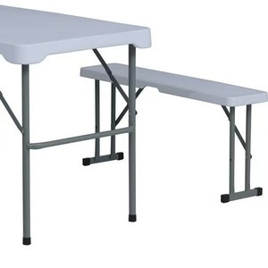 Ensemble <span class=keywords><strong>de</strong></span> 3 tables <span class=keywords><strong>de</strong></span> pique-nique pliantes légères, durables et modernes en plastique pour l'extérieur - Product Image 3