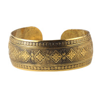 Bracelet manchette ouvert plaqué or de luxe avec motifs floraux pour femme, idéal pour mariage