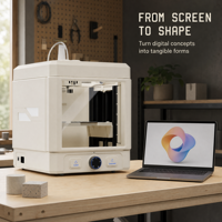 Imprimante 3D WandGo blanche, imprimante 3D de bureau pour projets de bricolage, prototypage créatif, éducation et ateliers de fabrication