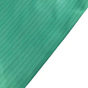 GI Uniform Garment 5mm Stripe Anti-static Knitted Clothing Carbon Fiber Filament Yarn Anti Static Twill Polyester ESD Fabric