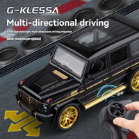 Modèle réduit de Mercedes-Benz G63 à l'échelle 1:24 en alliage, SUV tout-terrain télécommandé avec portes ouvrables, voitures télécommandées, jouet rechargeable pour enfants