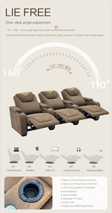 Fauteuil <span class=keywords><strong>de</strong></span> cinéma VIP électrique moderne <span class=keywords><strong>de</strong></span> luxe, revêtement en tissu, hauteur réglable, mobilier <span class=keywords><strong>de</strong></span> cinéma maison - Product Image 6