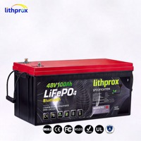 Batterie au phosphate de fer et de lithium de qualité marine 48V 100AH 6000 cycles profonds 10 ans de durée de vie BMS Bluetooth à semi-conducteurs Prise Anderson CE RoHS