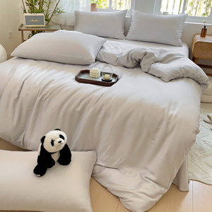 Chất Lượng Cao Cấp 60S 400T Lụa Mềm Mại Đơn Giản Phong Cách Thoáng Khí Miễn Phí Sang Trọng 100% Hữu Cơ Tre Satin Bộ Đồ Giường Tấm Đặt - Product Image 1