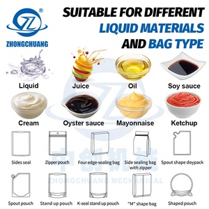 Envasadora Doypack con Boquilla, Equipo de Llenado y Sellado de Bolsas, Máquina Rotativa para Envasado de Bolsas Preformadas con Boquilla para Productos como Mantequilla y Salsas - Product Image 2