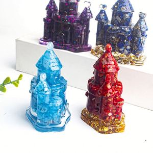 Unique Artistic Resin Castle Model Figurine with Angel and Love Theme-Home & Desk Decor - Product Image 1