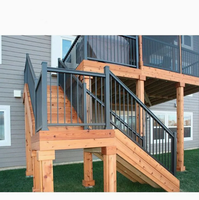 Balustrade d'escalier extérieure contemporaine découpée au laser, finition brossée, pour villas, en acier inoxydable, alliage d'aluminium, acier au carbone