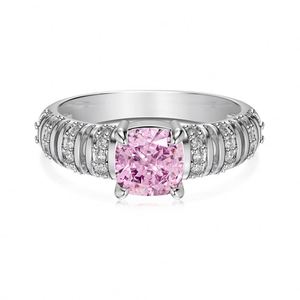 Dylam Oem Odm Jewelry Supplier S925 Silver Rhodium Plated Eternity Band Sapphire 1.25ct 8A Crushed <b>Iced</b> Out Cut Zirconia <b>Rings</b> - Product Image 1