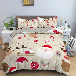 ขายดีปลอกหมอนปลอกผ้านวมลายนกฮูกคริสต์มาส<span class=keywords><strong>3</strong></span>ชิ้นปลอกผ้านวมโพลีเอสเตอร์ซานตาคลอสชุดเครื่องนอน - Product Image 6