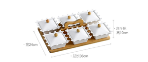 Cuencos de porcelana con tapa, tazones de cerámica con base de Bambú - Product Image 6