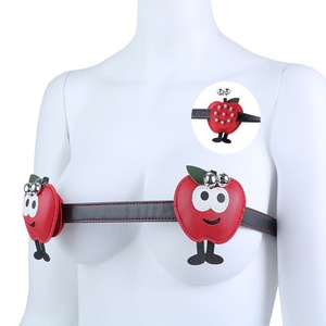 QKKQ Sujetador BDSM de PU con pinchos, juguete estimulante para pezones, fetiche, bondage, cinturón de sujeción de senos, juguete erótico para pezones para mujer - Product Image 1