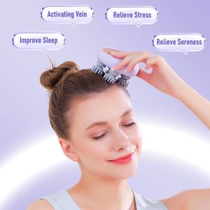 Alat Pijat Kulit Kepala Profesional dengan Teknologi Getaran untuk Stimulasi Pertumbuhan Rambut, Terapi Relaksasi, Pengatur Waktu 15 Menit, Daya 5W - Product Image 2