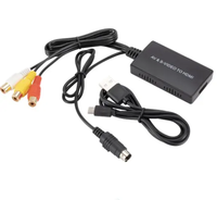 Convertidor de RCA y S-Video Compuesto PAL/NTSC a HDMI, Plug-and-Play, con Escala de Resolución a 1080P, para VCR, DVD, Consolas de Juegos N64, SNES, PS2