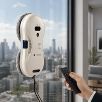 Robot de nettoyage de fenêtres automatique intelligent, télécommande, nettoyeur de vitres, forte aspiration, pulvérisation d'eau, usage domestique et hôtelier