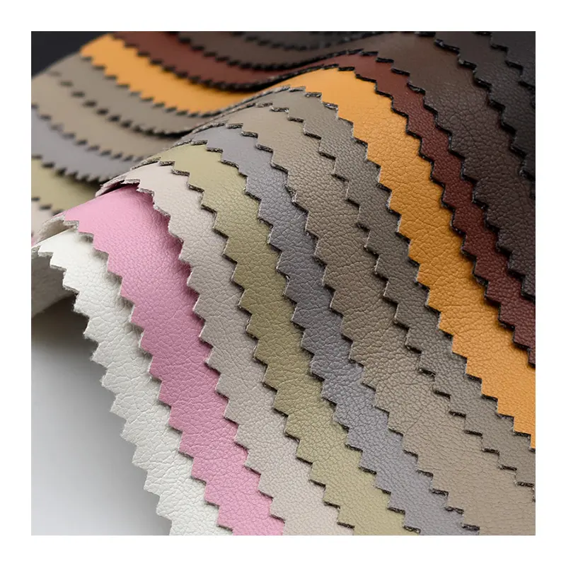 Leather Clothing Manufacturer Suede Bottom Synthetic Leather Material Faux Leather Fabric For Clothing