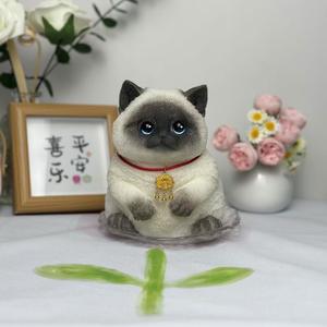 Jouet en peluche chat mignon fait main avec effet de musique et de pétrissage, cadeau unisexe pour enfants - Product Image 4