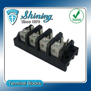 SHINING TGP-050-04A 600V 50Amp 4-Pole Power Distribution <b>Terminal</b> Block Connector - Product Image 1