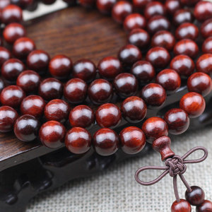 Indian Rosewood 108 <b>Beads</b> Prayer <b>Bracelet</b> Round Wooden Necklace For <b>Men</b> Women Jewelry Collectible Gift - Product Image 2