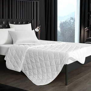 Coprimaterasso impermeabile del rivestimento del <span class=keywords><strong>materasso</strong></span> del reticolo dell'hotel bianco di vendita calda della fabbrica - Product Image 1