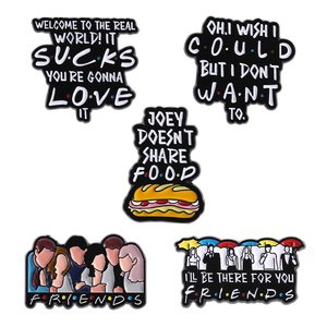 Pins de esmalte de personajes de series de televisión de comedia Friends, con diseño de paraguas 'I'll Be There For You', broches, insignias, joyería de solapa, regalo para <span class=keywords><strong>mejores</strong></span> amigos - Product Image 1