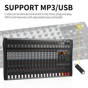 มิกเซอร์<span class=keywords><strong>เสียง</strong></span>ระดับมืออาชีพ 16 แชนแนล ดีไซน์ใหม่ อุปกรณ์สตูดิโอ ดีเจ ไมโครโฟน <span class=keywords><strong>ขยาย</strong></span><span class=keywords><strong>เสียง</strong></span> เอฟเฟค<span class=keywords><strong>เสียง</strong></span>ก้อง ไฟวิดีโอ - Product Image 3