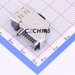 QJ3119C-WFB1-4F <b>HDMI</b> Connector Through hole Component (THT) Connector - Product Image 2
