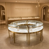 Vitrine de présentation de bijoux en acier inoxydable sur mesure, vitrine verticale pour magasin de bijoux, vente au détail et en gros