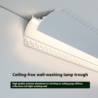 Profilé LED mural intelligent sans plafond, série 6000, en aluminium, pour éclairage encastré, directement de l'usine
