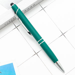 ปากกาลูกลื่นอะลูมิเนียมแบบกด ปรับแต่งโลโก้ได้ หลายสี ขนาดหัวปากกา 1.0 มม. ตัวด้ามโลหะ สไตล์สปอร์ต สำหรับเครื่องเขียนสำนักงาน - Product Image 1