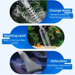 ท่อสูญญากาศทำความสะอาดกรวด-ทราย-เศษขยะใน<span class=keywords><strong>ตู้</strong></span><span class=keywords><strong>ปลา</strong></span>แบบใช้มือสำหรับเปลี่ยนน้ำและบำรุงรักษาตู้ปลา - Product Image 4
