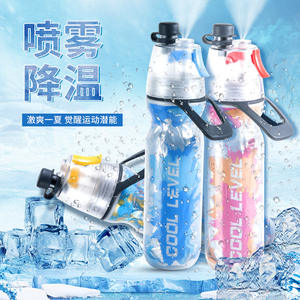 Cool Level <b>Collapsible</b> <b>Water</b> <b>Bottle</b> 500ml Lightweight Portable Sports <b>Bottle</b> With Carrying Ring Silicone Printing - Product Image 4