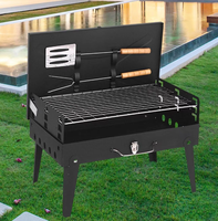 Pliant Extérieur Pliant Barbecue Grill Poêle Cuisine Extérieure Barbecue Boîte À Outils Type Four BBQ Barbecue Grille Charbon De Bois