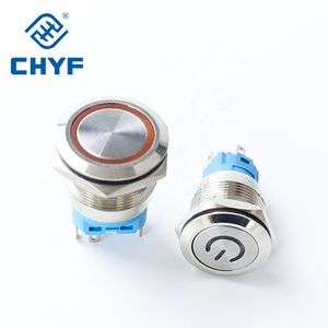 CHYF 16mm IP67 Waterproof Momentary Metal <strong>Push</strong> <strong>Button</strong> <strong>Switch</strong> Ring LED <strong>12V</strong> Lock <strong>Reset</strong> <strong>Push</strong> <strong>Button</strong> <strong>Switches</strong> - Product Image 1