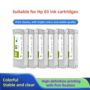 Cartouches d'encre pigmentée rechargeables grand format compatibles HP83 83 pour <span class=keywords><strong>imprimante</strong></span> HP Designjet 5000 5000pc 5500 5500ps - Product Image 1