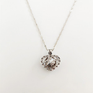 Collier avec pendentif en forme de <span class=keywords><strong>cage</strong></span> à perles d'eau douce, crâne d'éléphant, cœur ouvert, vente en gros pour les fabricants - Product Image 1