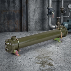 Échangeur de chaleur hydraulique huile-eau en acier inoxydable pour refroidisseur de machines textiles, tube échangeur de chaleur à huile, pièce de réfrigération métallique - Product Image 1