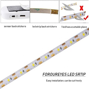 Lampu malam Sensor baterai 4AAA dapat redup, lampu Strip Led induksi tubuh manusia tahan air Sensor gerak/<span class=keywords><strong>m</strong></span>/2m/3m 60Led/<span class=keywords><strong>m</strong></span> 2835smd - Product Image 4
