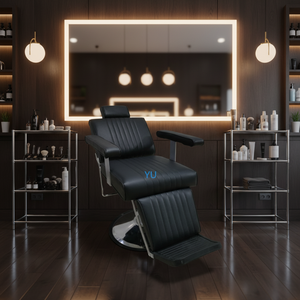 Sillón de Peluquería Profesional 2026, Semi-Reclinable, Ajustable, de Cuero Sintético, Resistente, Diseño Moderno de Alta Gama - Product Image 6