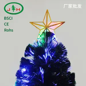 पदोन्नति 1.8m रंगीन एलईडी प्रकाश के साथ फाइबर ऑप्टिक क्रिसमस पेड़ आभूषण