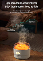 Hxtc88 7 coloré rvb lumière LED 3 modes minuterie arrêt automatique Mini Usb nuage flamme huile essentielle diffuseur d'arôme pour bureau à domicile Spa